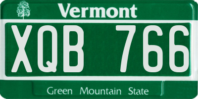 VT license plate XQB766