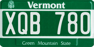 VT license plate XQB780