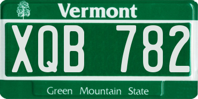 VT license plate XQB782