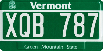 VT license plate XQB787