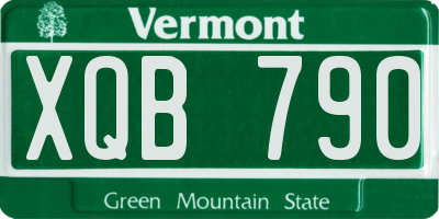 VT license plate XQB790