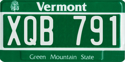 VT license plate XQB791