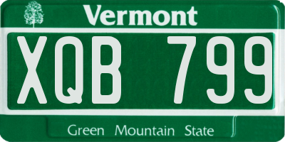 VT license plate XQB799