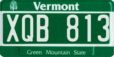VT license plate XQB813