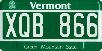 VT license plate XQB866