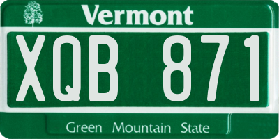 VT license plate XQB871