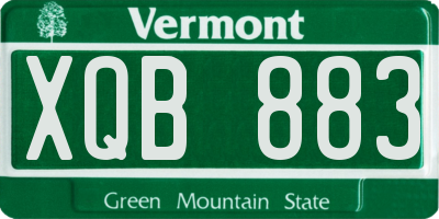VT license plate XQB883