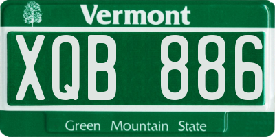 VT license plate XQB886