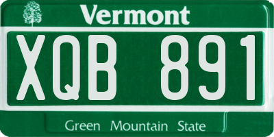 VT license plate XQB891