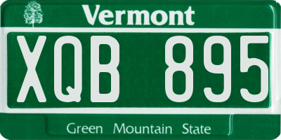 VT license plate XQB895