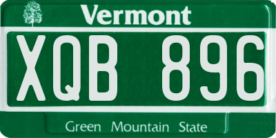 VT license plate XQB896