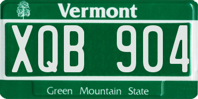 VT license plate XQB904