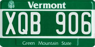 VT license plate XQB906