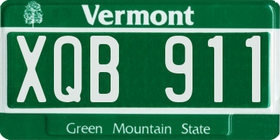 VT license plate XQB911