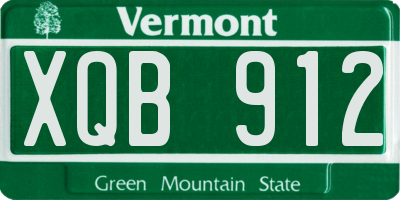 VT license plate XQB912