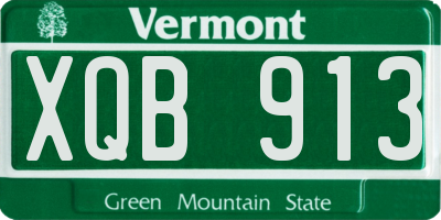 VT license plate XQB913