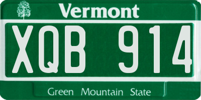 VT license plate XQB914