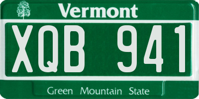 VT license plate XQB941