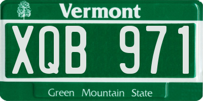 VT license plate XQB971