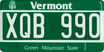 VT license plate XQB990