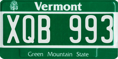 VT license plate XQB993