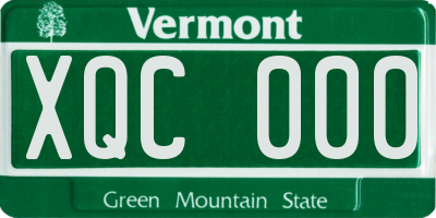 VT license plate XQC000