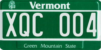 VT license plate XQC004