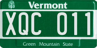 VT license plate XQC011