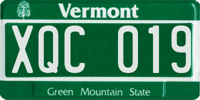VT license plate XQC019