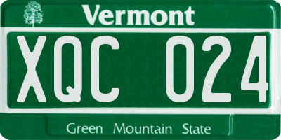VT license plate XQC024