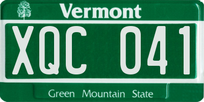 VT license plate XQC041
