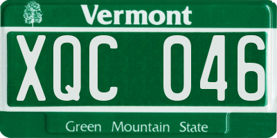 VT license plate XQC046