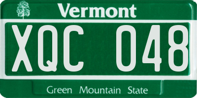 VT license plate XQC048