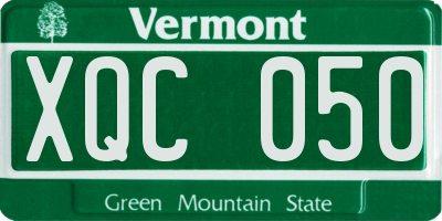 VT license plate XQC050