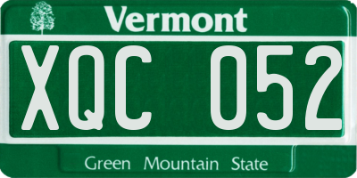 VT license plate XQC052