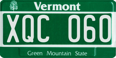 VT license plate XQC060