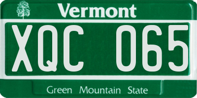 VT license plate XQC065