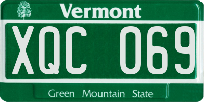 VT license plate XQC069