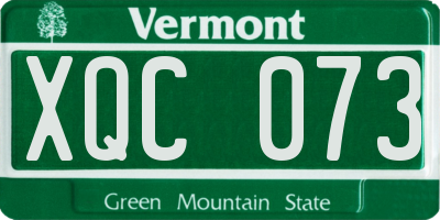 VT license plate XQC073