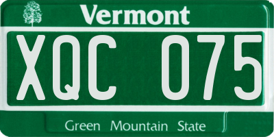 VT license plate XQC075
