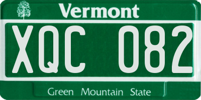 VT license plate XQC082