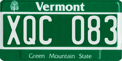 VT license plate XQC083