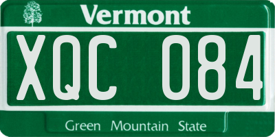 VT license plate XQC084