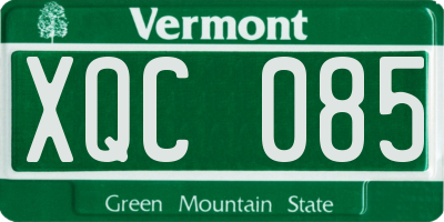 VT license plate XQC085