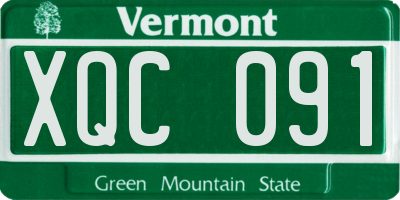 VT license plate XQC091