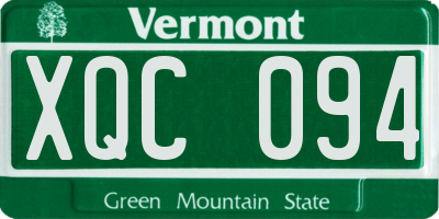 VT license plate XQC094