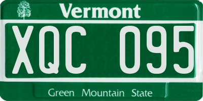 VT license plate XQC095