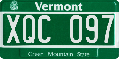 VT license plate XQC097