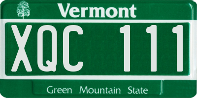VT license plate XQC111