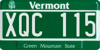 VT license plate XQC115